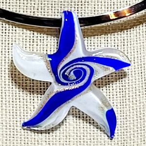 Hand Blown Starfish Pendant